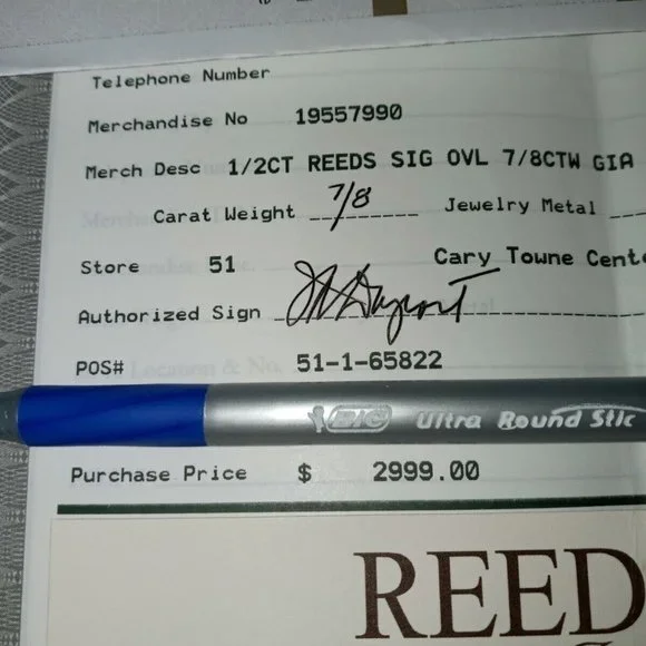 Natural Diamond Engagement Ring, 7/8CTW - Picture 5 of 5